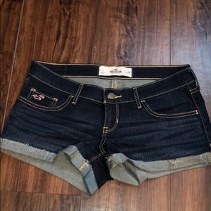 Hollister dark jean shorts